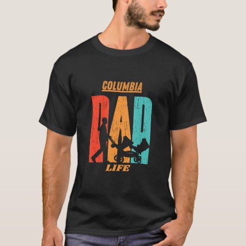 Columbia Native Funny State Flag Dad Parent Baby T_Shirt