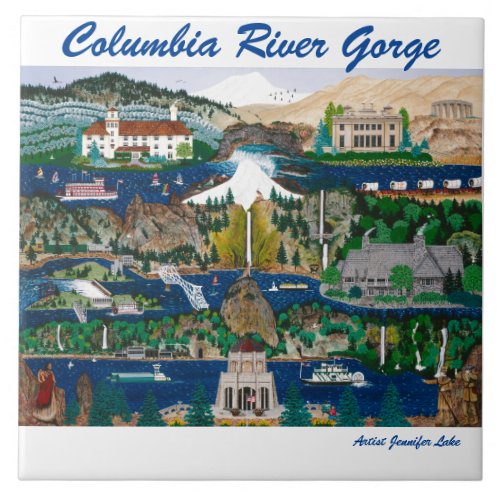 Columbia River Gorge Ceramic Tile