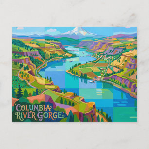 Columbia River Gorge, Hood River, Oregon, USA Postcard