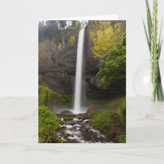 Columbia River Gorge Latourell Falls Greeting Card (Front)