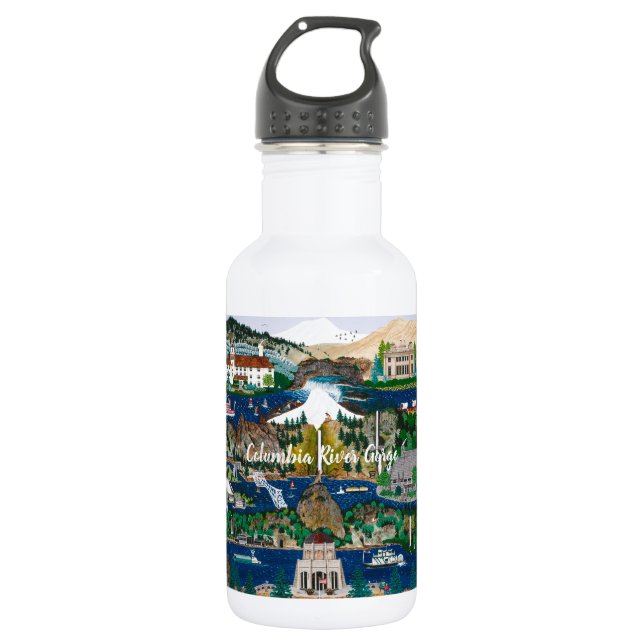 Columbia River Gorge Stainless Steel Water Bottle (Front)