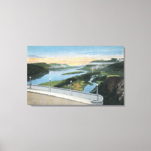 Columbia River Gorge View from Crown Point, Canvas Print