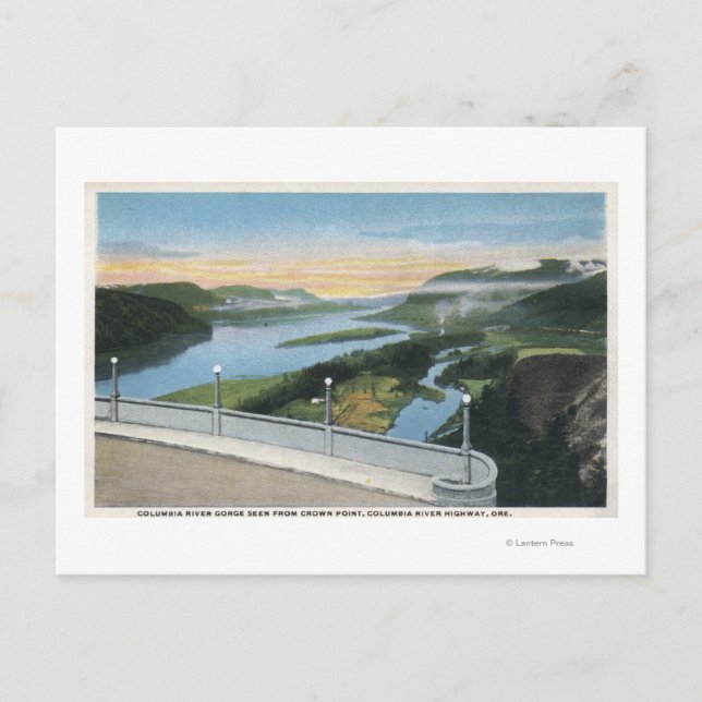 Columbia River Gorge View from Crown Point, Postcard (Front)