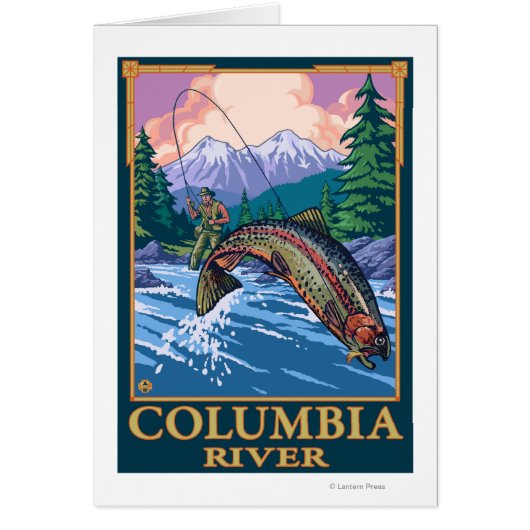 Columbia River, WashingtonFly Fishing Scene Cards (Front)