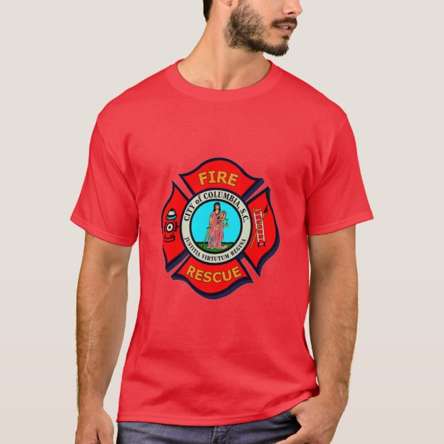 Columbia,SC Fire Rescue T-Shirt (Front)