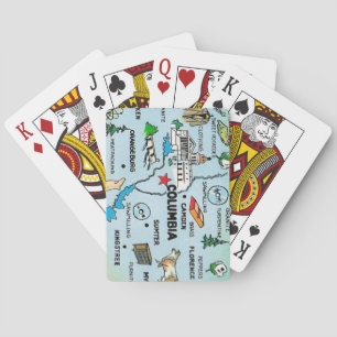 Columbia SC Map Playing Cards