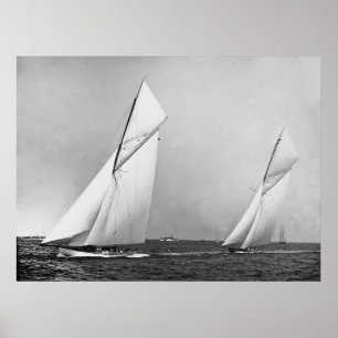 Columbia & Shamrock 1898 Poster