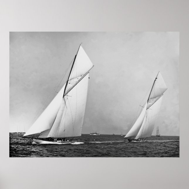 Columbia & Shamrock 1898 Poster (Front)