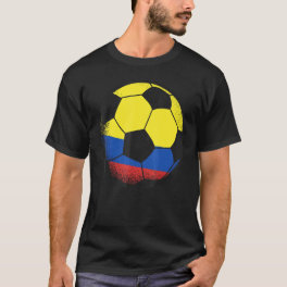 Columbia Soccer Ball Colombian Flag Sports Enthusi T-Shirt