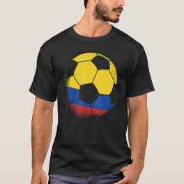 Columbia Soccer Ball Colombian Flag Sports Enthusi T-Shirt