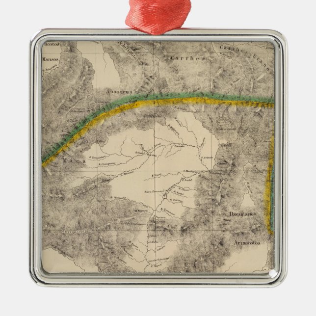 Columbia, South America 6 Metal Ornament (Front)