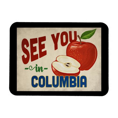 Columbia South Carolina Apple _ Vintage Travel Magnet