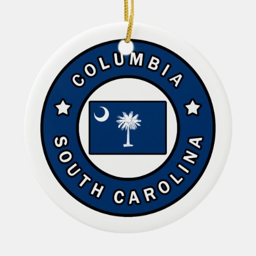 Columbia South Carolina Ceramic Ornament