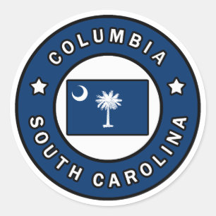 Columbia South Carolina Classic Round Sticker