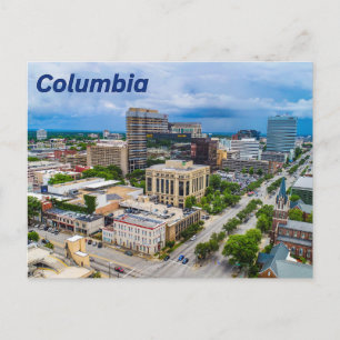 Columbia, South Carolina Downtown Arial View Postcard