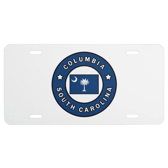 Columbia South Carolina License Plate (Front)