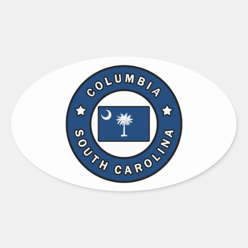 Columbia South Carolina Oval Sticker