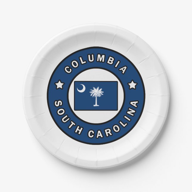 Columbia South Carolina Paper Plates (Front)