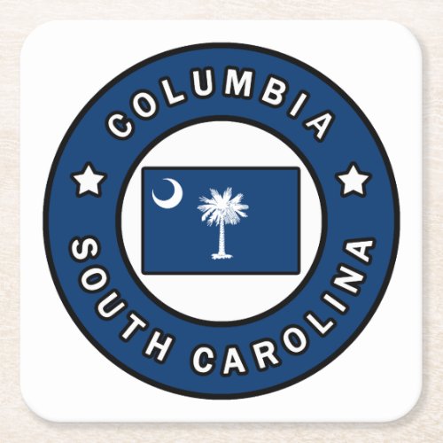 Columbia South Carolina Square Paper Coaster