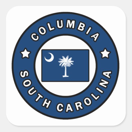 Columbia South Carolina Square Sticker