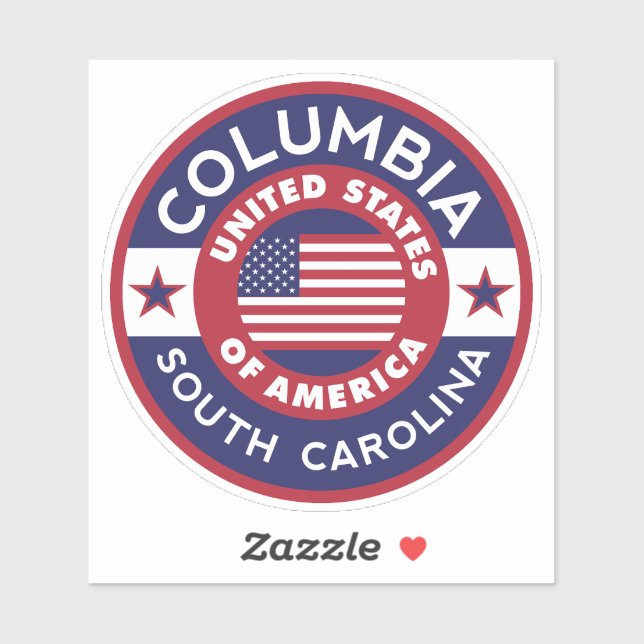 COLUMBIA, South Carolina Sticker (Sheet)