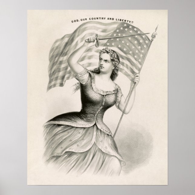 Columbia, the female personification of the USA Poster (Front)
