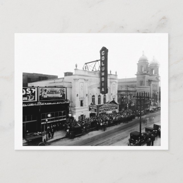 Columbia Theater, Opening Night Holiday Postcard (Front)
