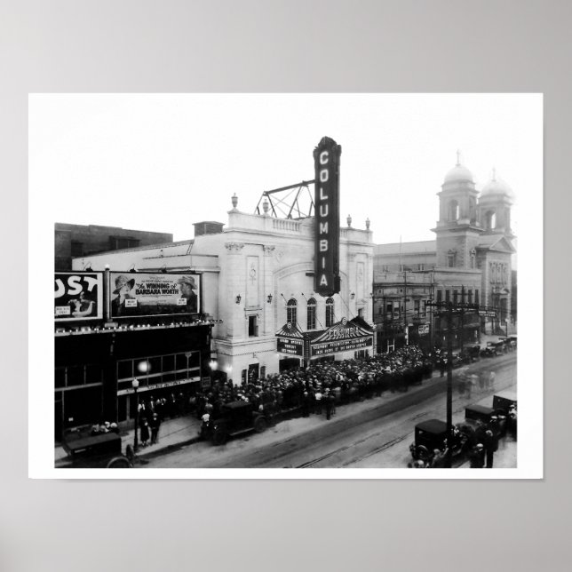 Columbia Theater, Opening Night (Matte Print) Poster (Front)