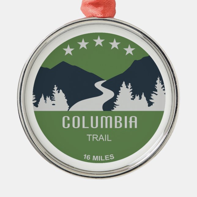 Columbia Trail New Jersey Metal Ornament (Front)