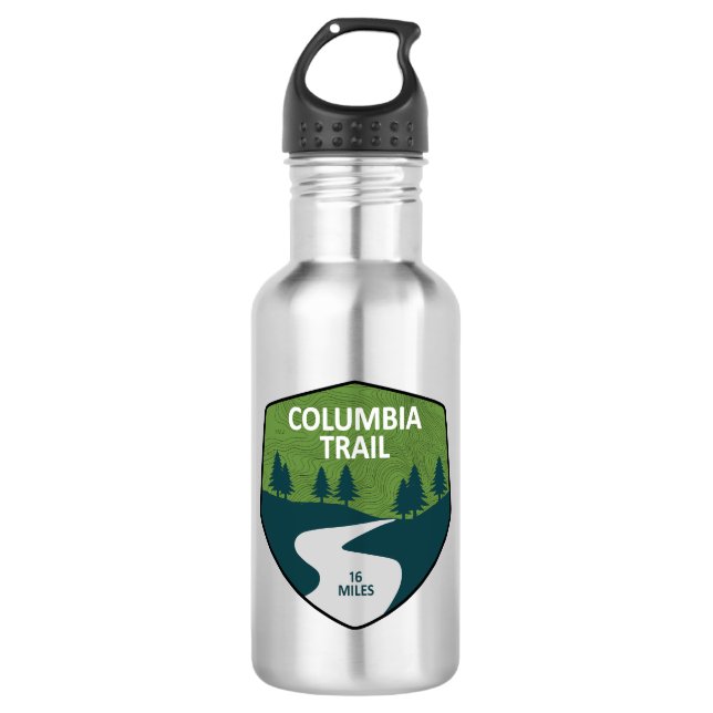 Columbia Trail New Jersey Stainless Steel Water Bottle (Front)