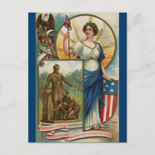 Columbia with Phrygian Cap, Shield & Eagle Postcard