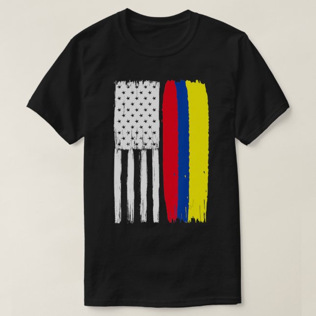 Columbian American Half Columbia Half America Gift T-Shirt (Design Front)