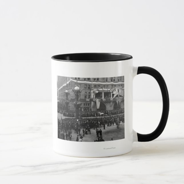 Columbian Parade Forming on Lake Front Chicago Mug (Right)