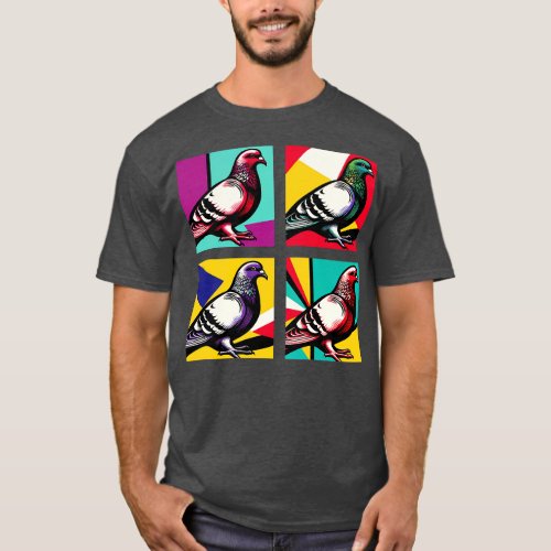 Columbidae Art Cool Birds T_Shirt