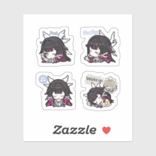 Columbina Genshin Impact 4 Pack Sticker Sheet