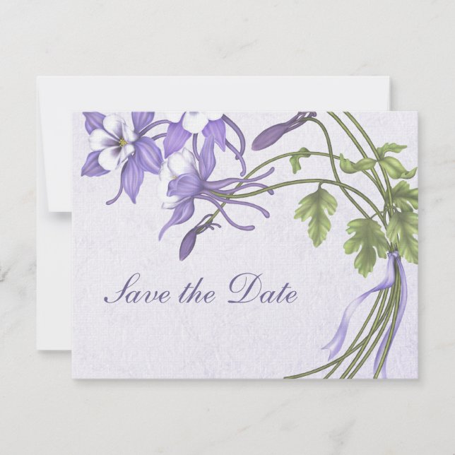 Columbine Bouquet Save the Date (Front)