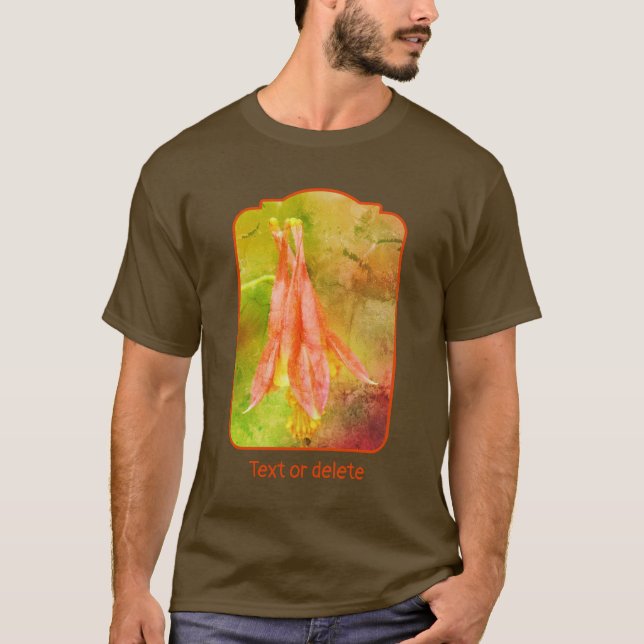 Columbine Flower Abstract Personalized T-Shirt (Front)