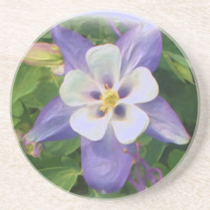 Columbine flower coasters