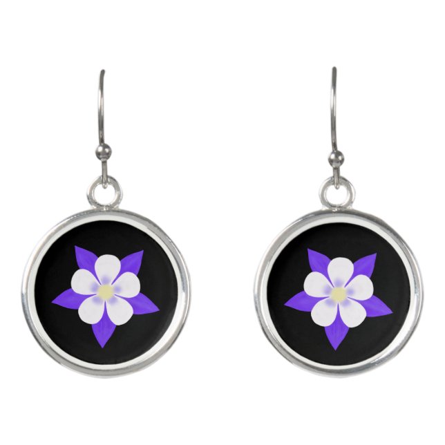 Columbine Flower Earrings (Front)