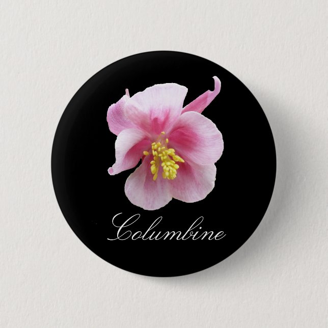 Columbine flower Items Button (Front)
