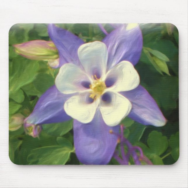 Columbine flower mousepad (Front)