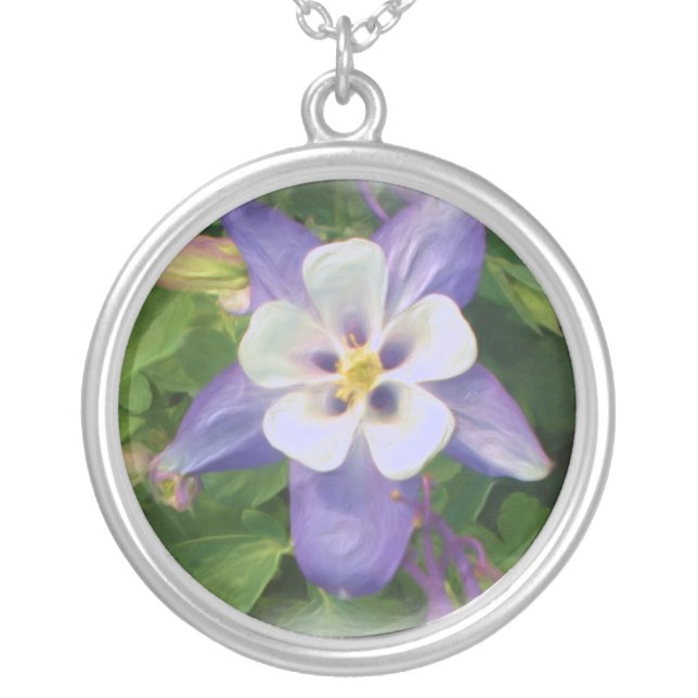 Columbine flower necklace (Front)