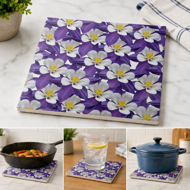 Columbine Flower Pattern Ceramic Tile (Columbine Flower Pattern Ceramic Tile)