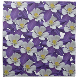 Columbine Flower Pattern Napkin