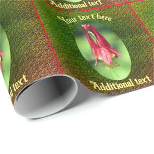 Columbine Flower Personalized Wrapping Paper