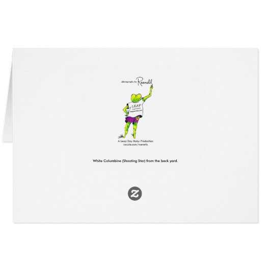 Columbine Flower Shooting Star Psalm 16:9 (Back Horizontal)