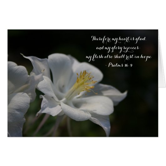 Columbine Flower Shooting Star Psalm 16:9 Cards (Front Horizontal)