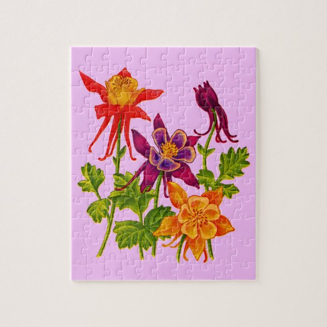 columbine flowers jigsaw puzzle (Vertical)