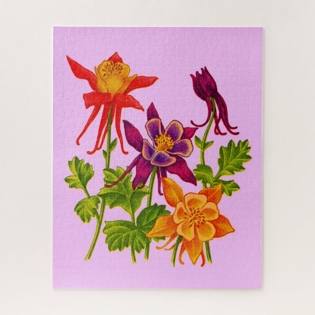 columbine flowers jigsaw puzzle (Vertical)