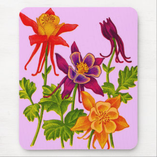 columbine flowers mouse pad